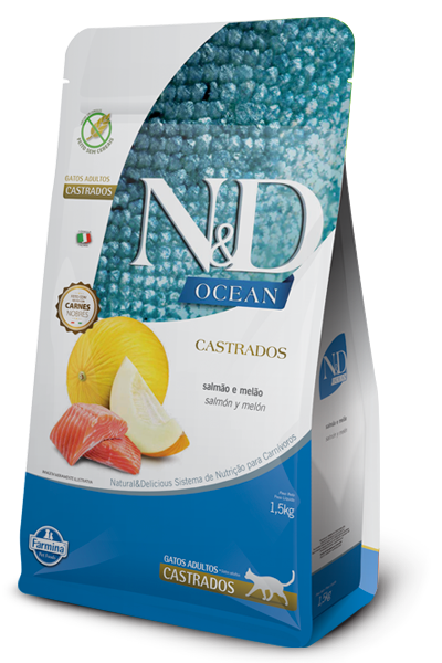 N&D GATO CASTRADOS OCEAN 1,5 KG (SALMON Y MELON)