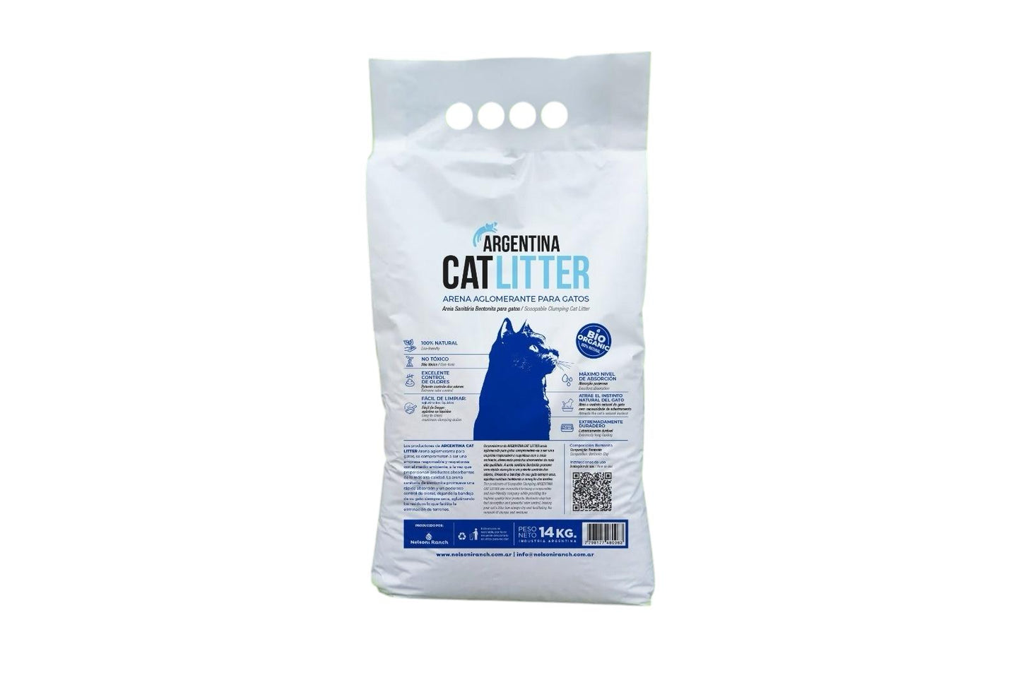 ARENA AGLOMERANTE CAT LITTER 14Kg.