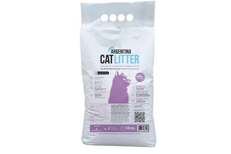 ARENA AGLOMERANTE CAT LITTER LAVANDA 14Kg.