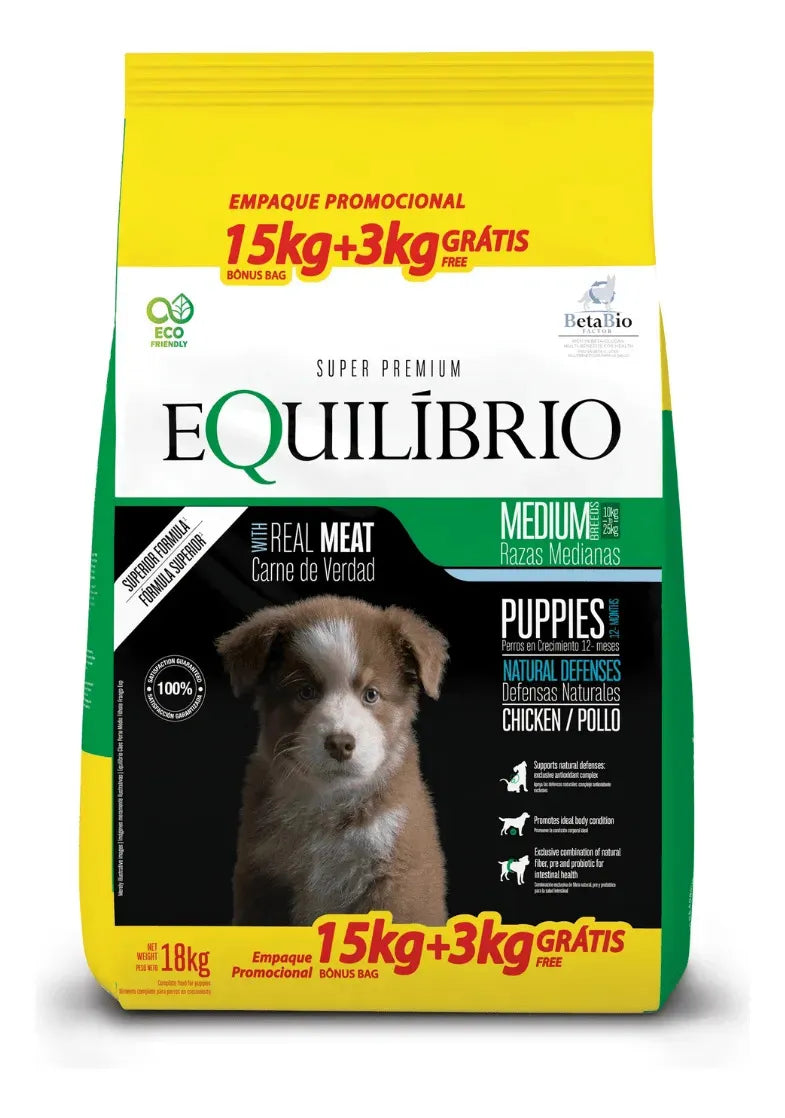 EQUILIBRIO CACHORRO RAZA MEDIANA 15+3 KG