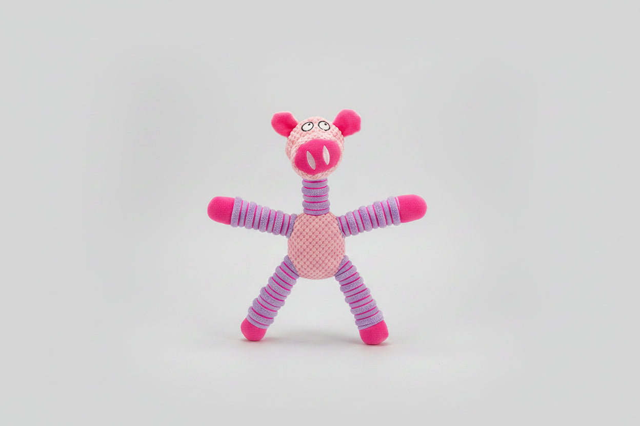 PELUCHE CHANCHO ROSADO/LILA GRANDE