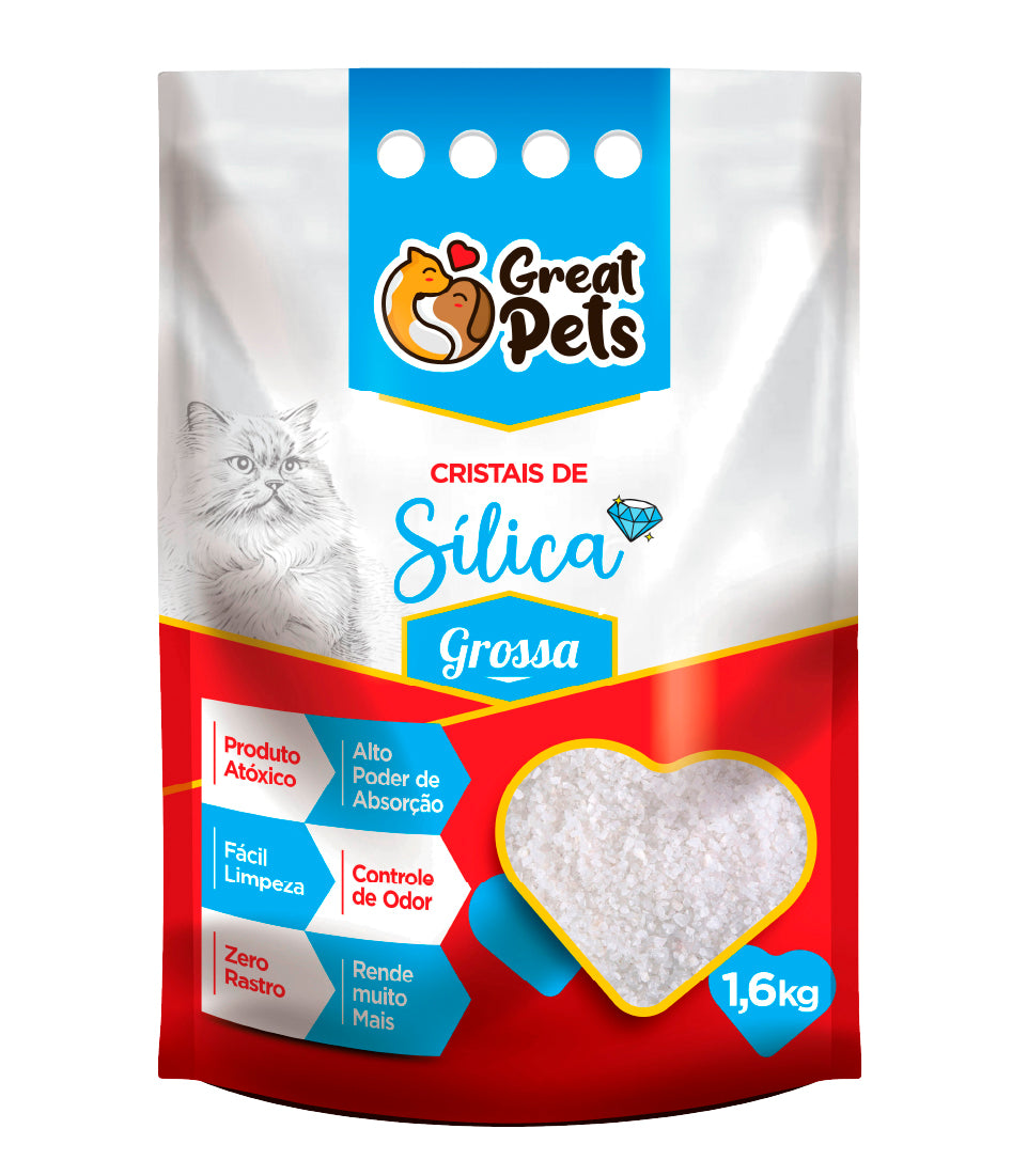 SILICA GEL GROSSA GREAT PETS 1,6KG