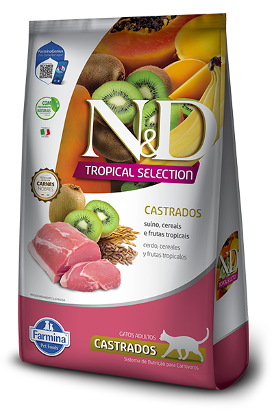 N&D GATO CASTRADOS TROPICAL 7KG (CERDO,CEREALES,FRUTAS TROPICALES)