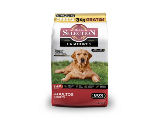 DOG SELECTION CRIADORES ADULTO 21+3KG