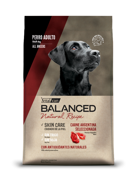 BALANCED NATURAL RECIPE PERROS ADULTOS CARNE ARGENTINA 15Kg.