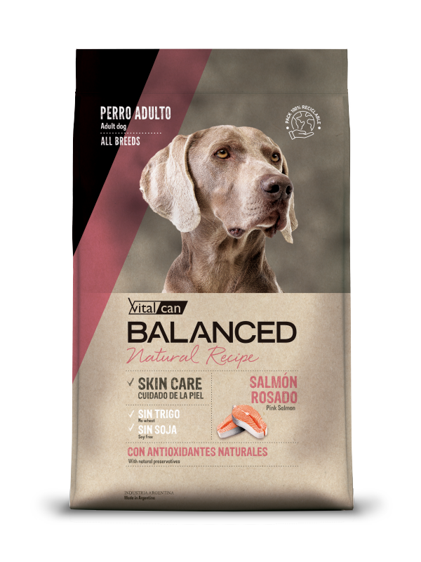 BALANCED NATURAL RECIPE PERROS ADULTOS SALMÓN ROSADO 15Kg.