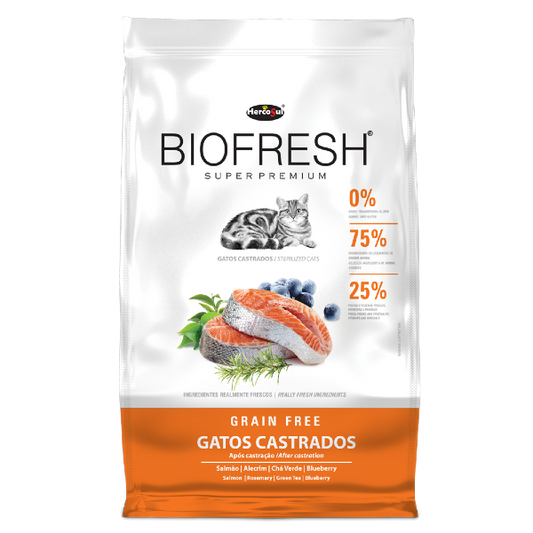 BIOFRESH Gatos Castrados 1.5Kg sabor Salmón.