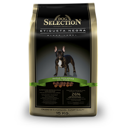 DOG SELECTION ETIQUETA NEGRA ADULTO RAZ.PEQUEÑAS 15Kg.