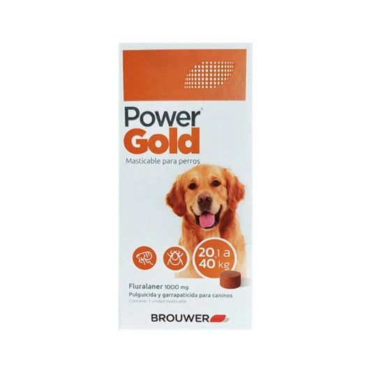 POWER GOLD 1 COMPRIMIDO MASTICABLE (20.1-40Kg)