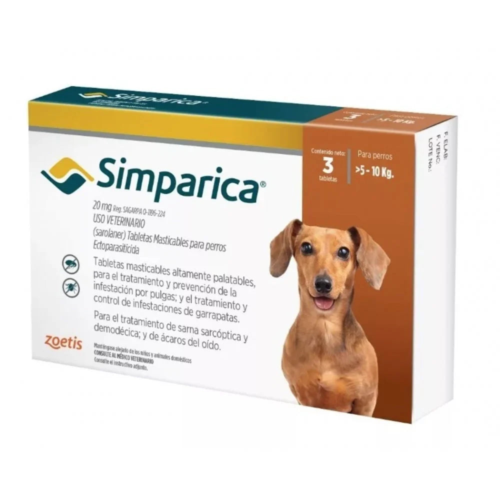 SIMPARICA 1 COMPRIMIDO(5-10Kg)