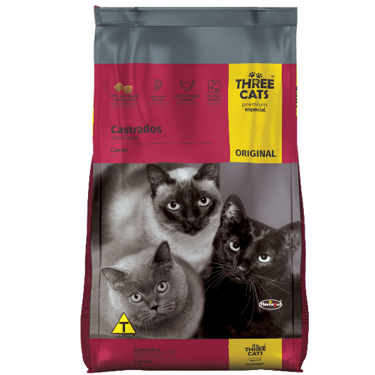 THREE CATS Gatos Castrados 10.1Kg.