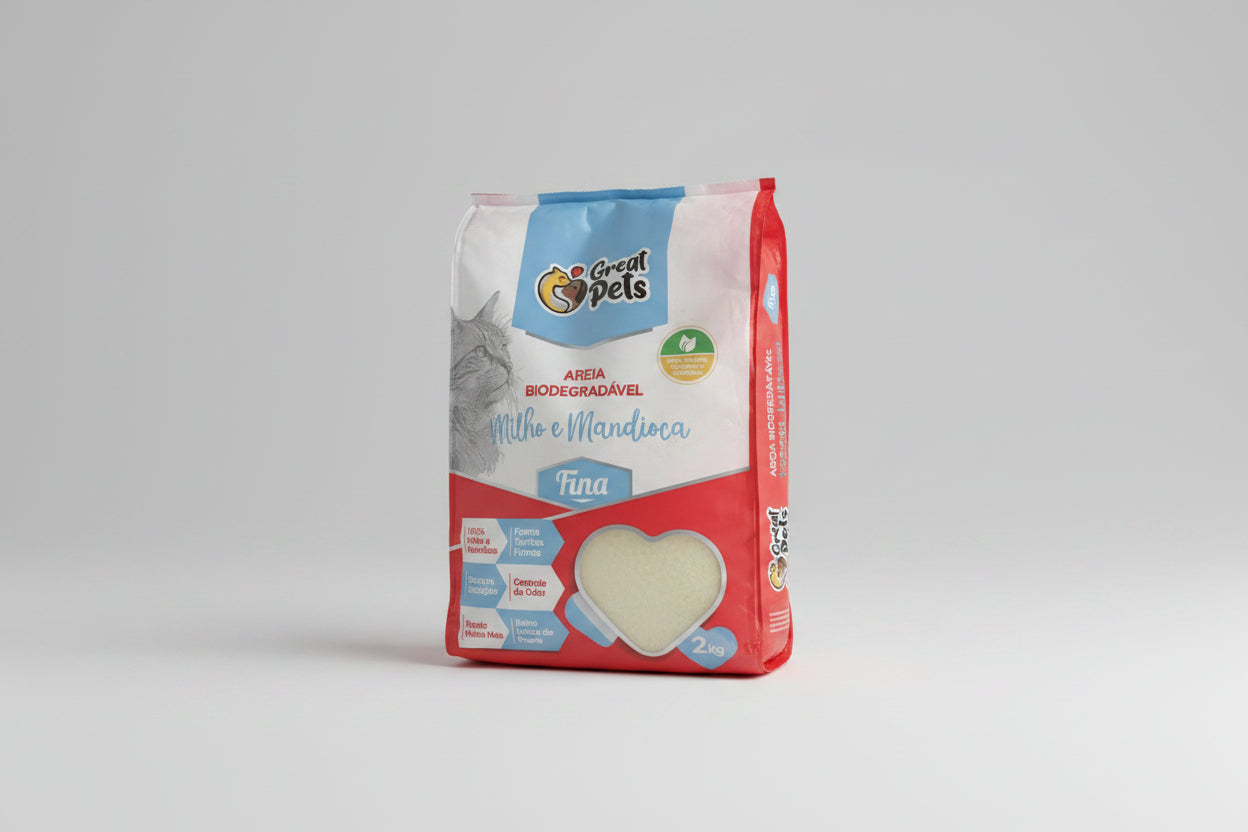 SANITARIO  DE MAIZ Y MANDIOCA GREAT PETS 2 KG