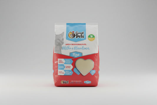SANITARIO  DE MAIZ Y MANDIOCA GREAT PETS 3,8KG