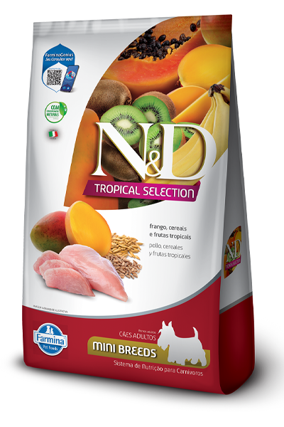 N&D ADULTO RAZA PEQUEÑA 10+ 2 KG KG TROPICAL SELECTION (POLLO , CEREALES Y FRUTAS TROPICALES )
